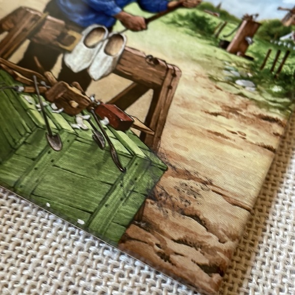 VTG 1984 Ter Steege Tile Royal Mosa made in Holland Shoe Maker 6” Old Dutch - Picture 3 of 7